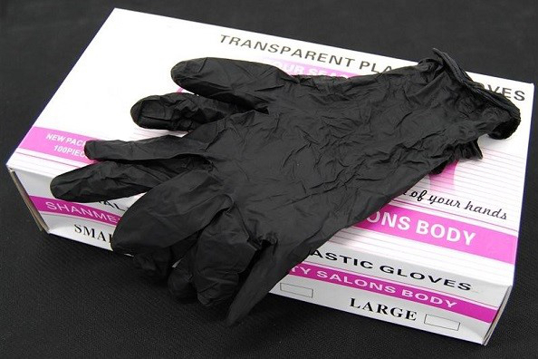 перчатки из нитрила черные